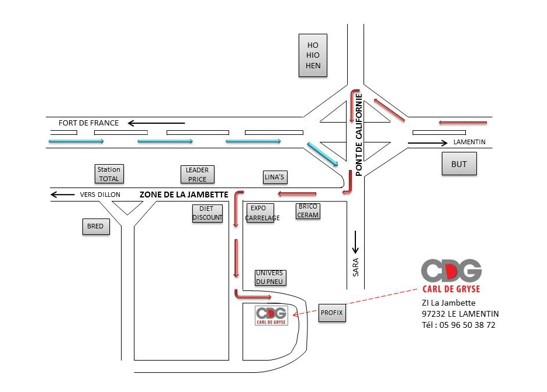 Plan d'accs  la socit Carl de Gryse